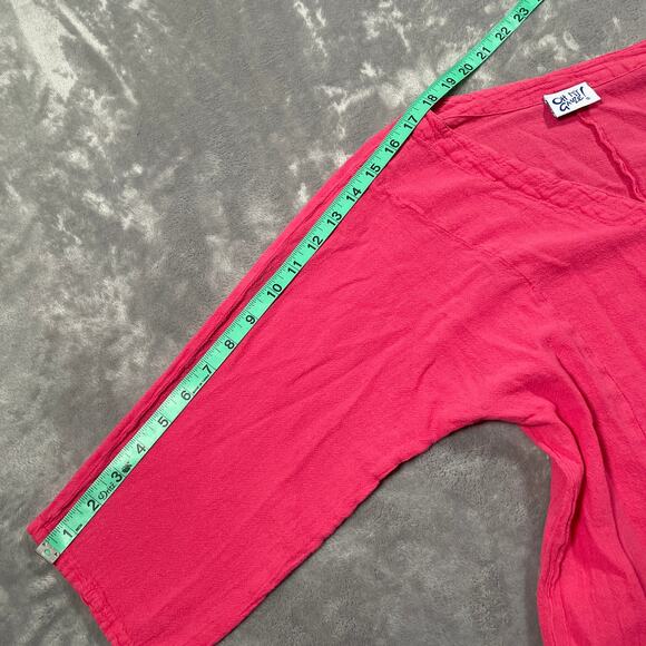 Oh My Gauze Dress Womens 1 S/M Pink Flowy Boho Artsy Hippie Lagenlook Midi - Picture 10 of 11